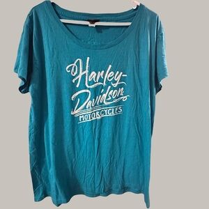 Harley-Davidson Teal Short Sleeve Tee​